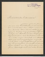 k.k. naturhistorisches Hofmuseum, Intendanzakten 1885-1896 (Hauer), Aktenzahl Z.502/1893, Seite 1
